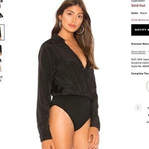 NWOT Revolve bodysuit. Black. Size small